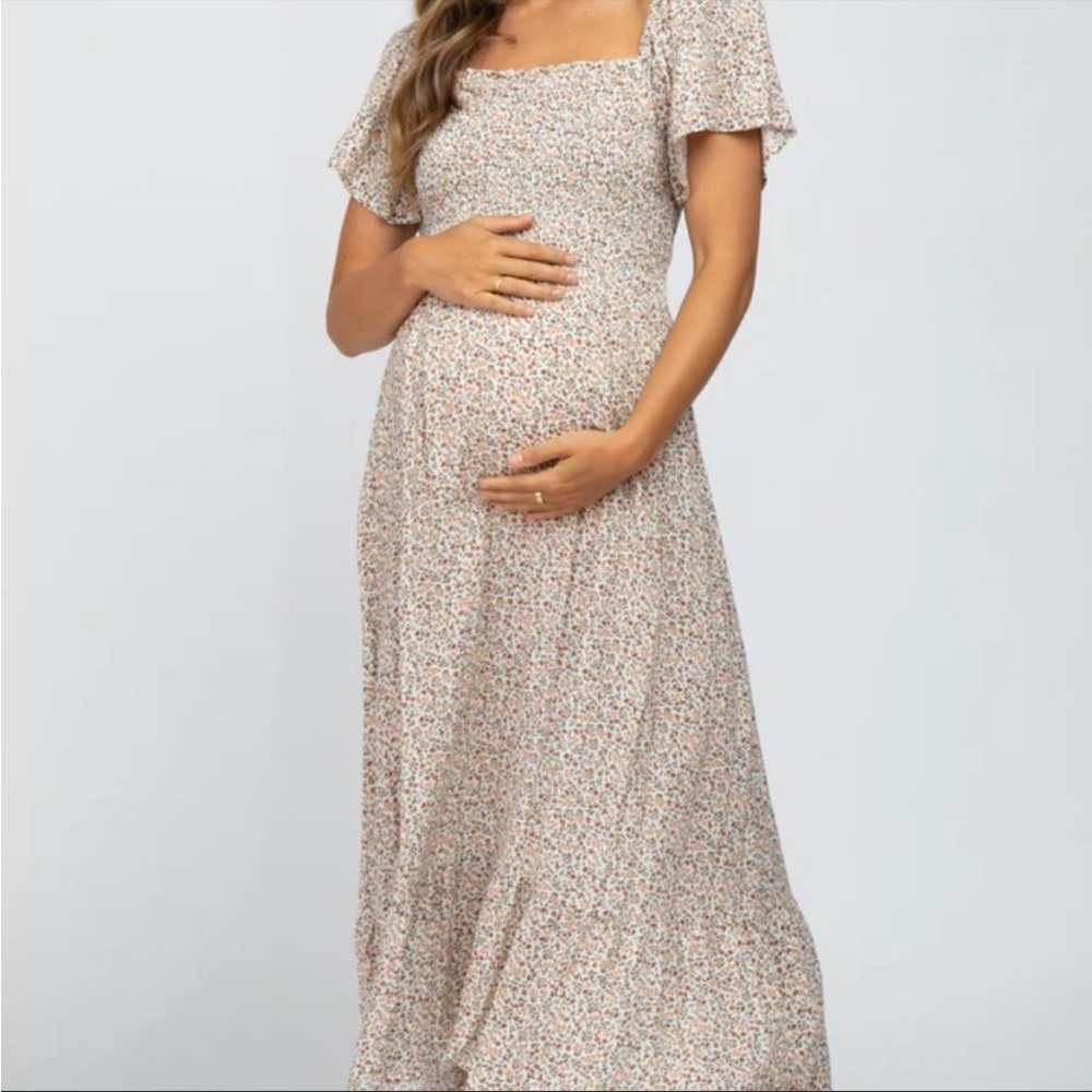 Pink blush floral dress
